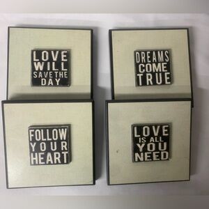 Inspirational Quote Wall Decor Set - Black and White